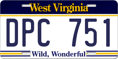 WV license plate DPC751