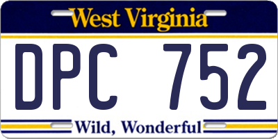 WV license plate DPC752