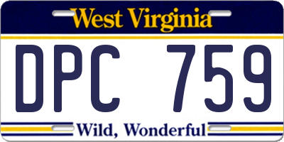 WV license plate DPC759