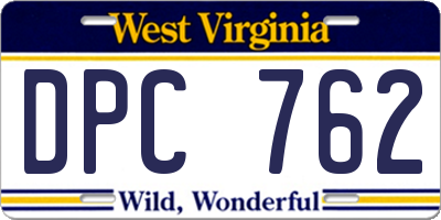 WV license plate DPC762