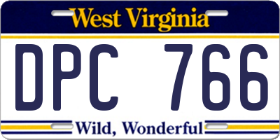 WV license plate DPC766