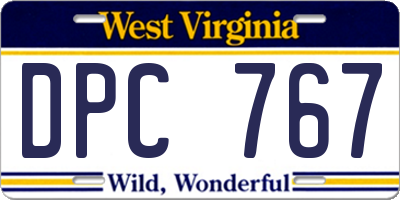 WV license plate DPC767