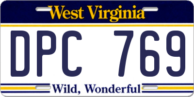 WV license plate DPC769