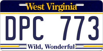 WV license plate DPC773