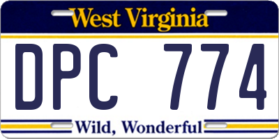 WV license plate DPC774