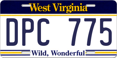 WV license plate DPC775