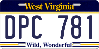 WV license plate DPC781