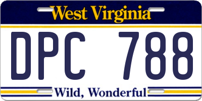 WV license plate DPC788