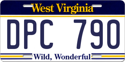 WV license plate DPC790
