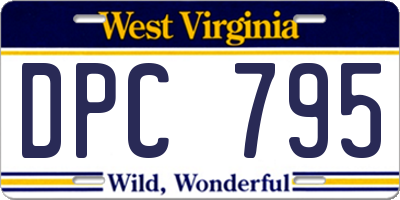 WV license plate DPC795