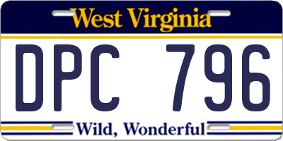 WV license plate DPC796