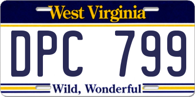 WV license plate DPC799