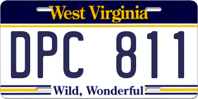 WV license plate DPC811