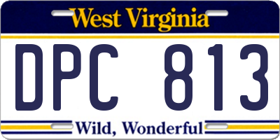 WV license plate DPC813
