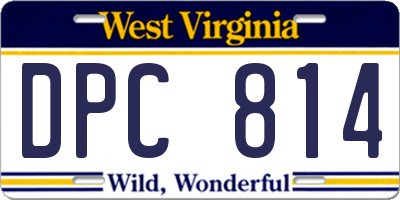 WV license plate DPC814