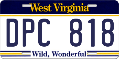 WV license plate DPC818