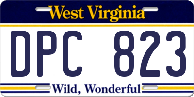 WV license plate DPC823
