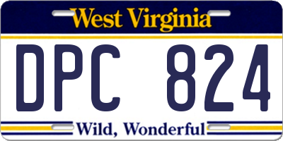WV license plate DPC824