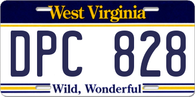 WV license plate DPC828