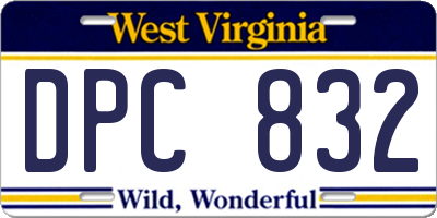 WV license plate DPC832