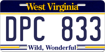 WV license plate DPC833