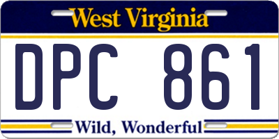 WV license plate DPC861