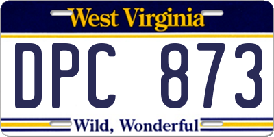 WV license plate DPC873