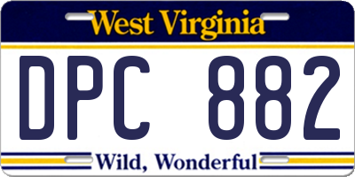 WV license plate DPC882