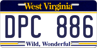 WV license plate DPC886