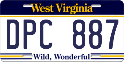 WV license plate DPC887