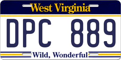 WV license plate DPC889