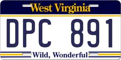WV license plate DPC891