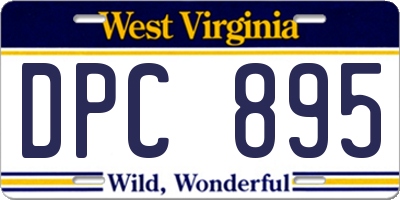 WV license plate DPC895