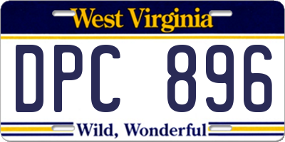 WV license plate DPC896