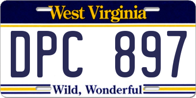 WV license plate DPC897