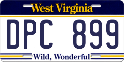 WV license plate DPC899