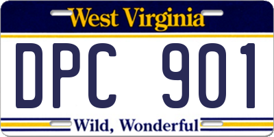 WV license plate DPC901