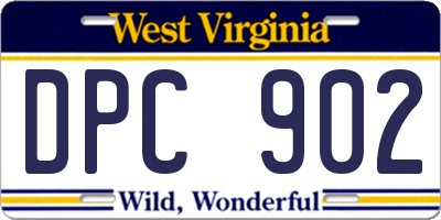 WV license plate DPC902