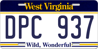 WV license plate DPC937