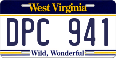WV license plate DPC941