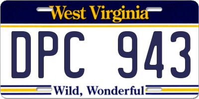 WV license plate DPC943