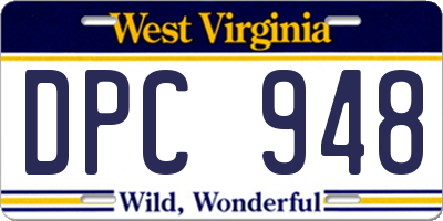 WV license plate DPC948