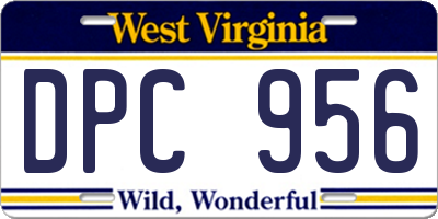WV license plate DPC956