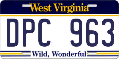 WV license plate DPC963