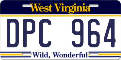 WV license plate DPC964