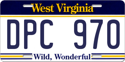 WV license plate DPC970