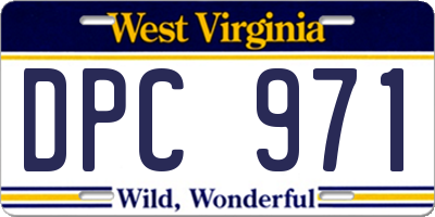 WV license plate DPC971