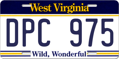 WV license plate DPC975