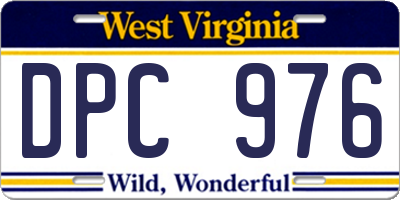 WV license plate DPC976