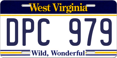 WV license plate DPC979